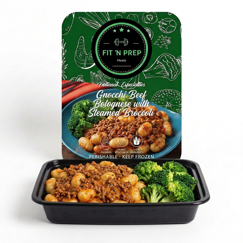 Gnocchi Beef Bolognese with Steamed Broccoli
