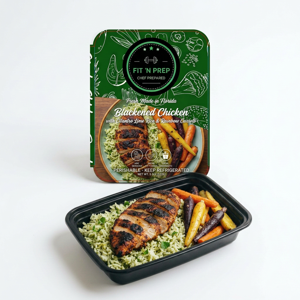 Blackened Chicken with Cilantro Lime Rice and Rainbow Carrots