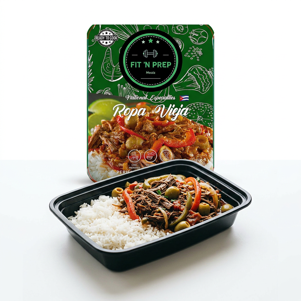 Ropa Vieja — single-compartment tray with retail sleeve