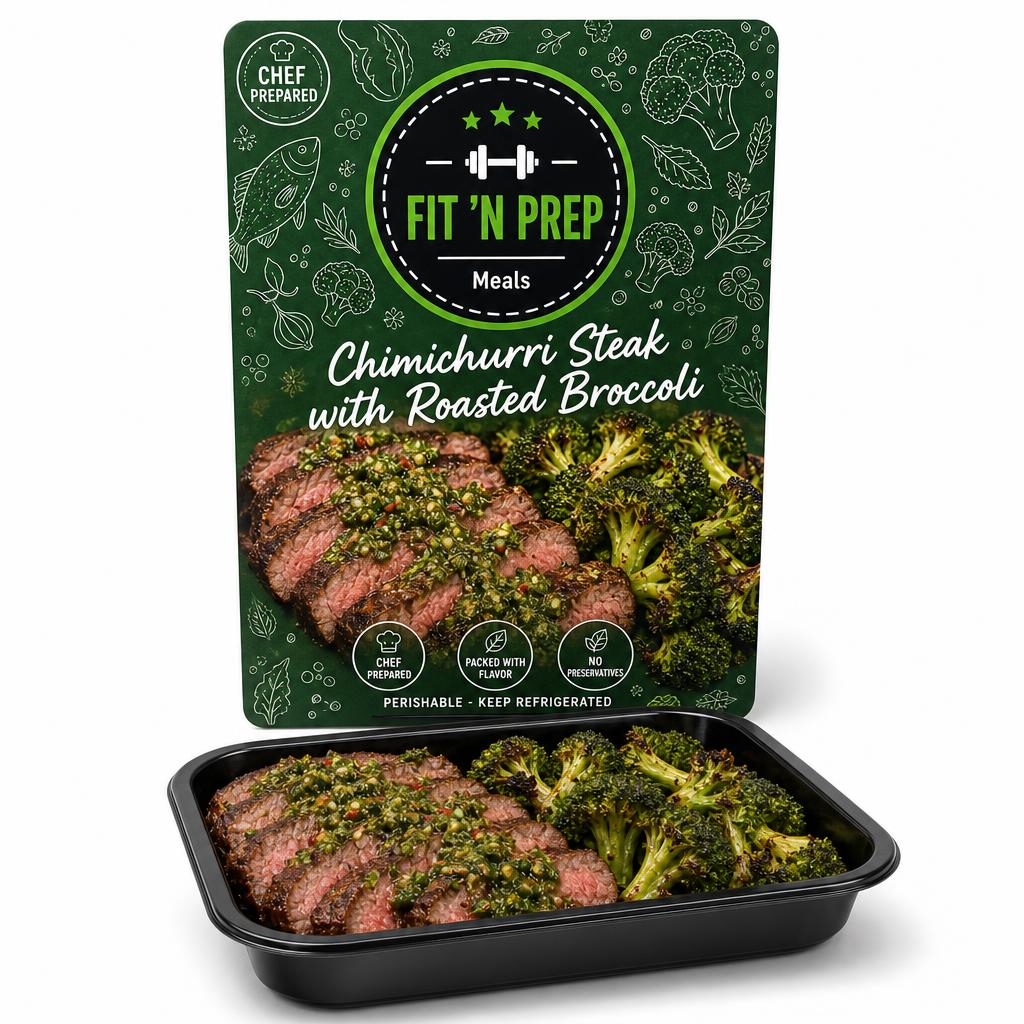 Chimichurri Steak with Roasted Broccoli